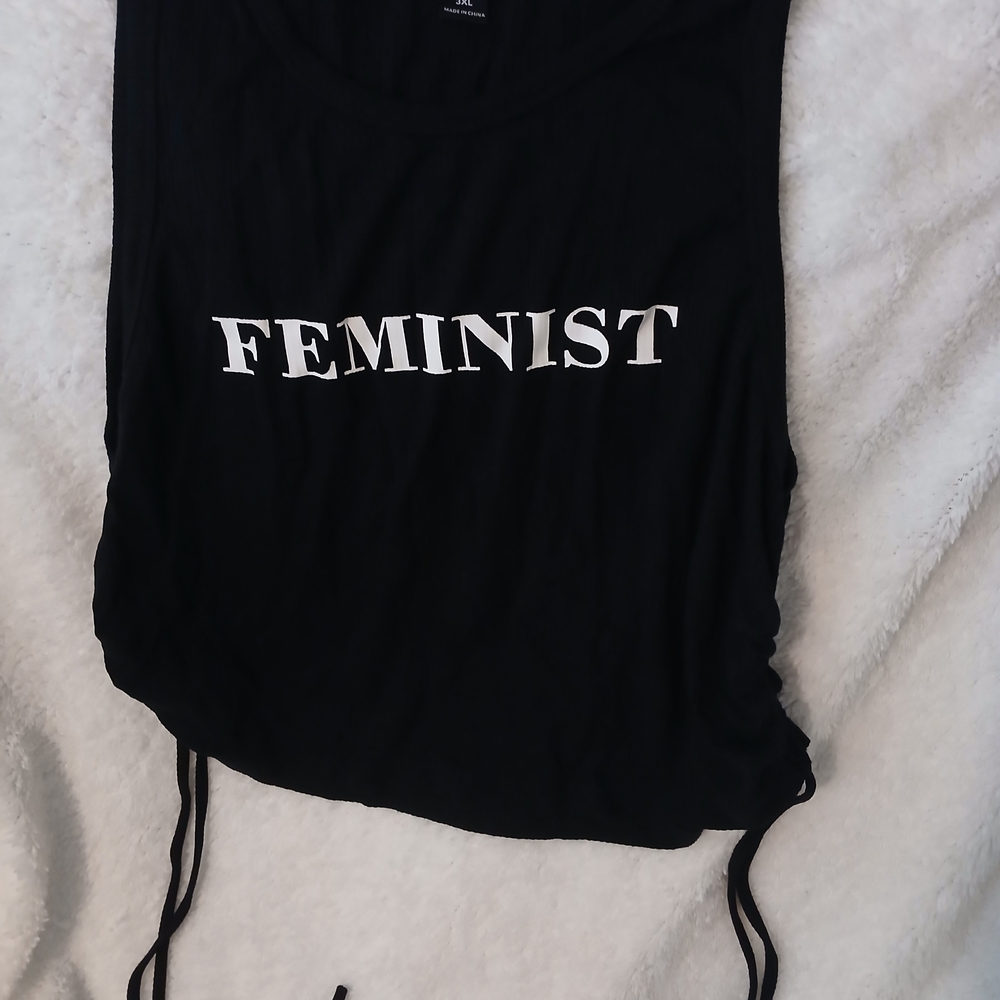 SHEIN Black Ruched Tie Front Sleeveless Tank Top